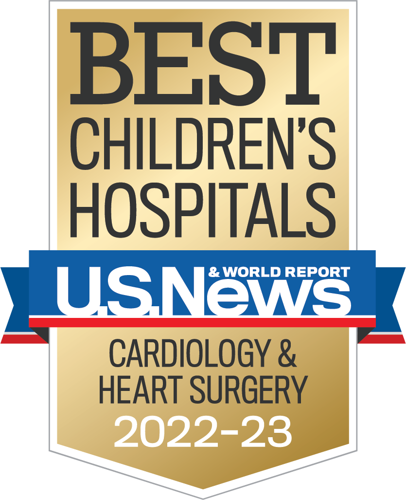 U.S. News and World Report Best Children's Hospitals Cardiology and Heart Surgery Award