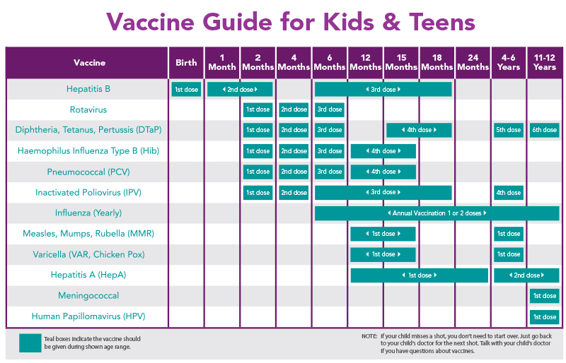 Carolinas HealthCare System Vaccine Guide for Kids and Teens