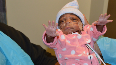 Baby ELayah born in September 2015 spent nearly 20 weeks at Levine Childrens Hospital before being_thumb
